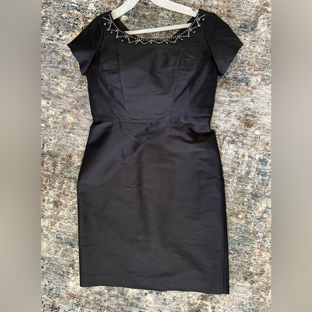 Talbots Black Short Sleeve Dress Petite size 4P